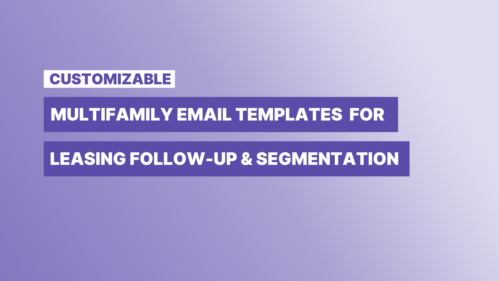 Multifamily email templates for leasing follow-up