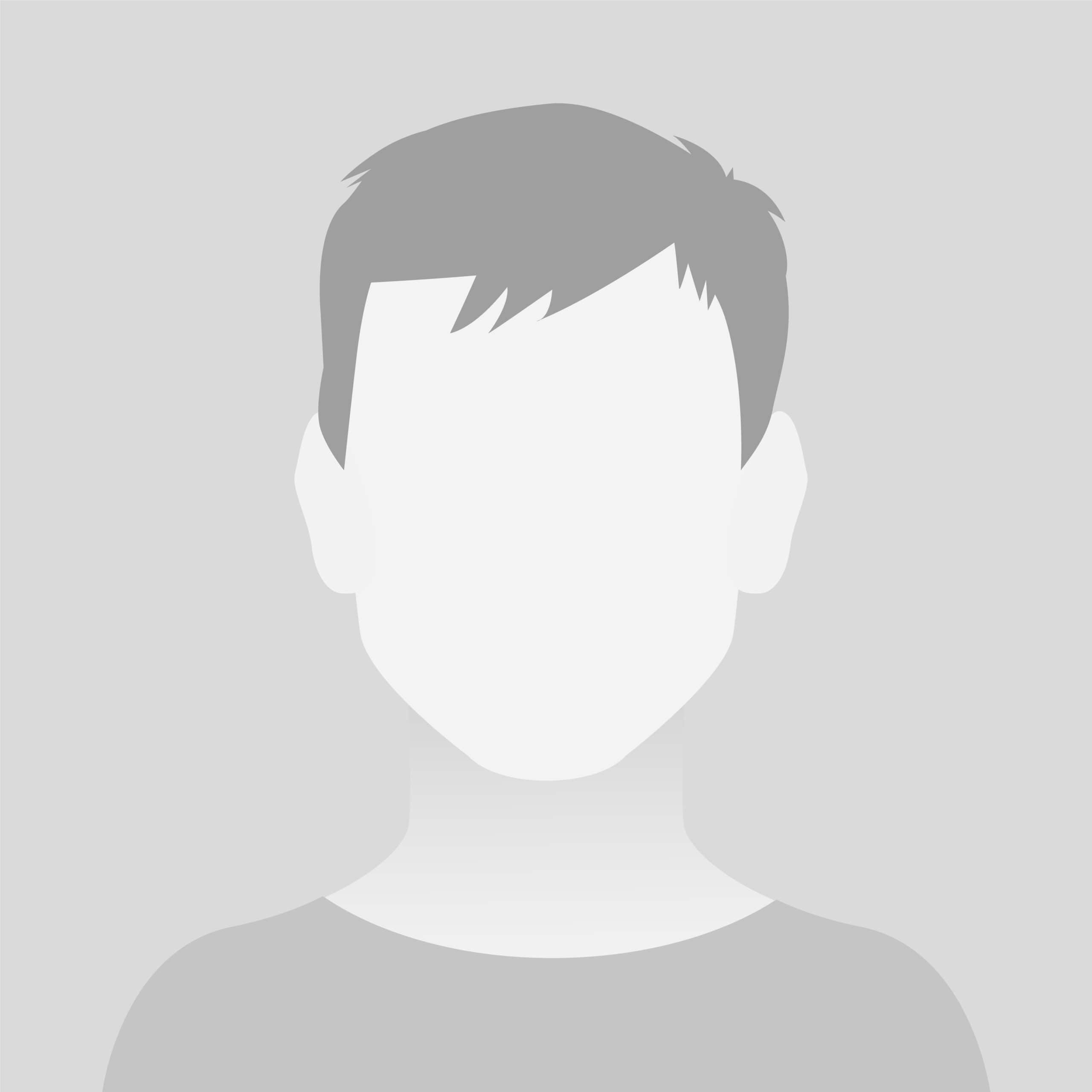 Generic placeholder profile avatar with gray and white coloring showing a featureless male silhouette.