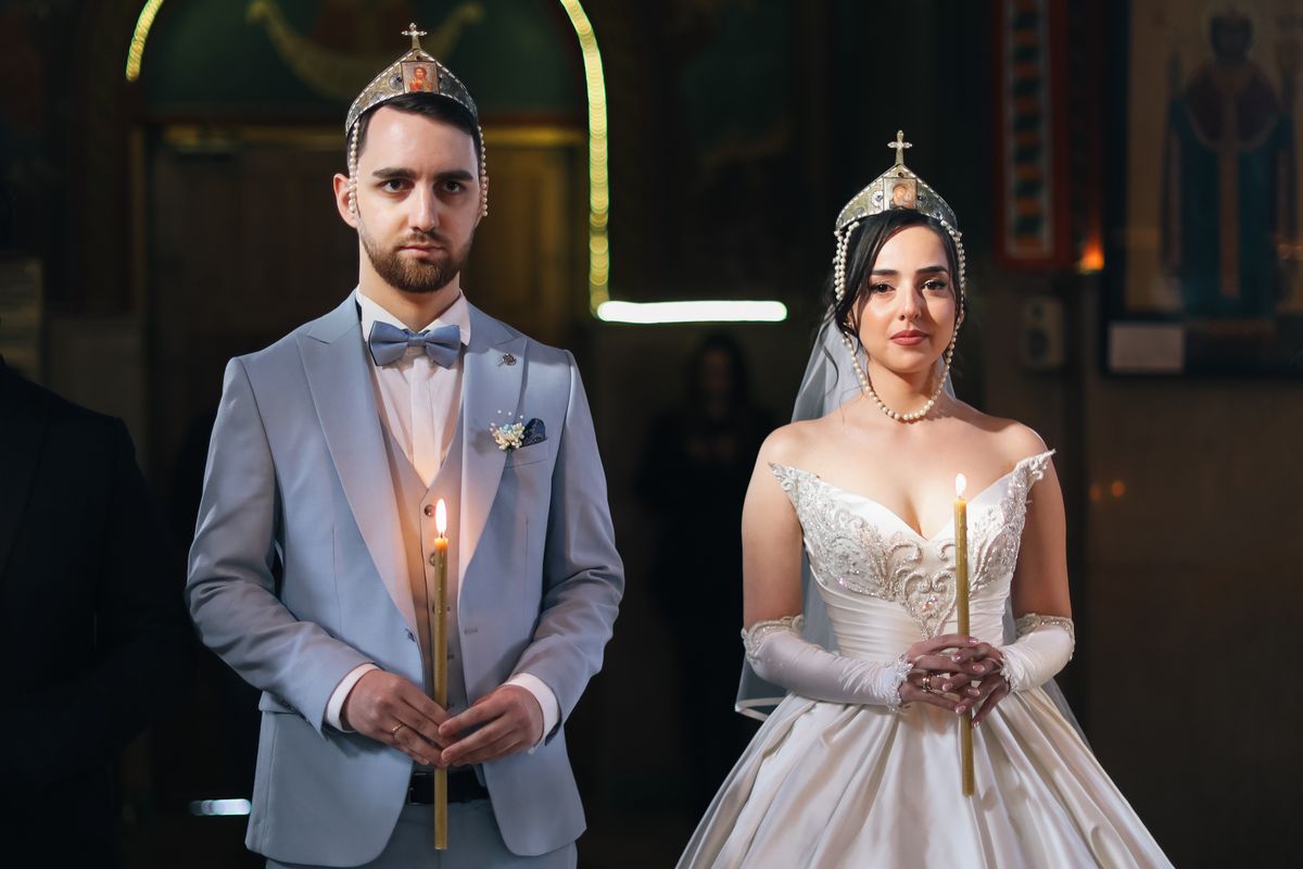 Elegant Stuart wedding couple