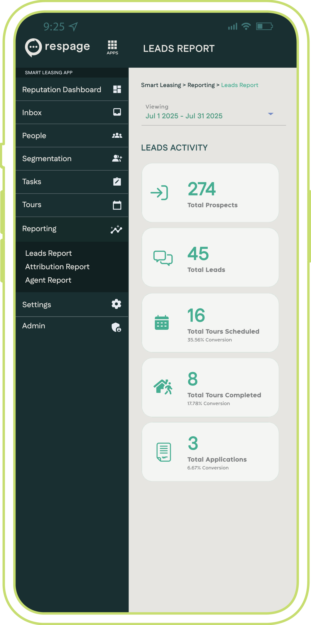Respage mobile platform preview