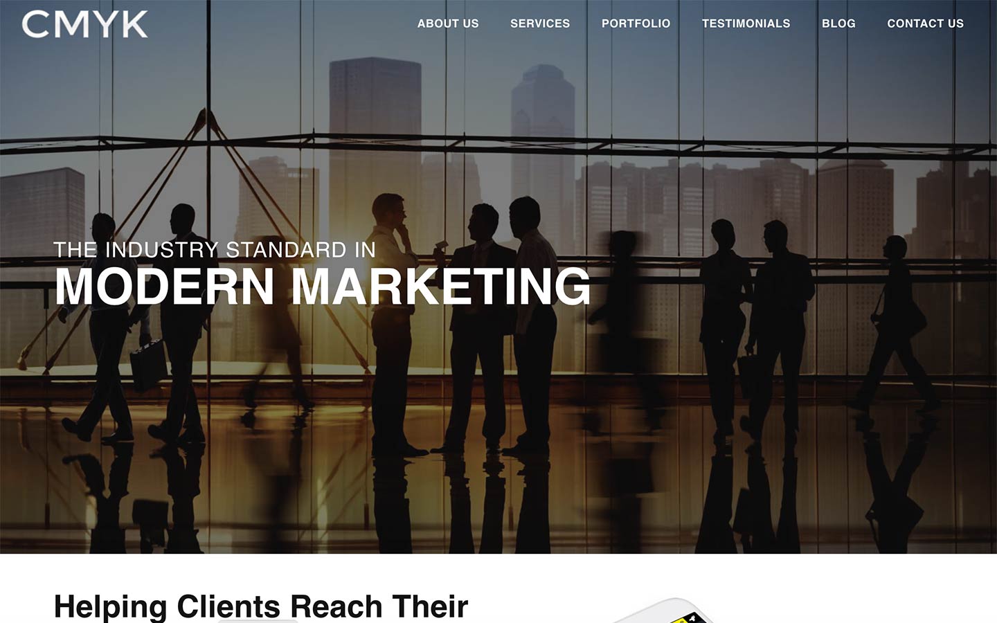 CMYK website template preview
