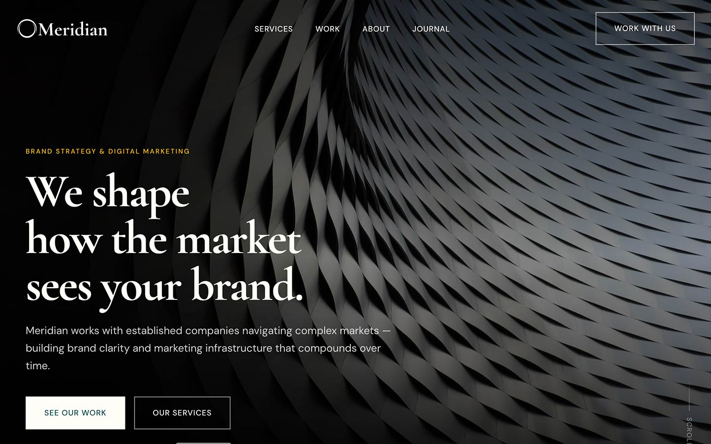 Meridian website template preview
