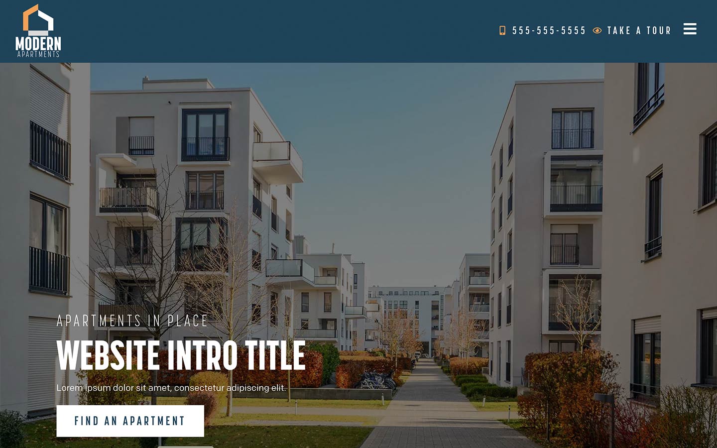 Moderne website template preview