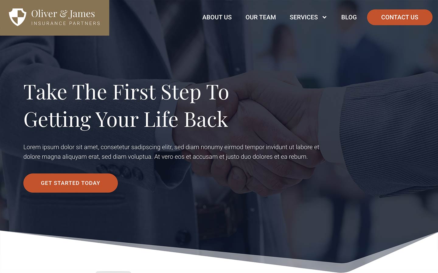 Oliver website template preview