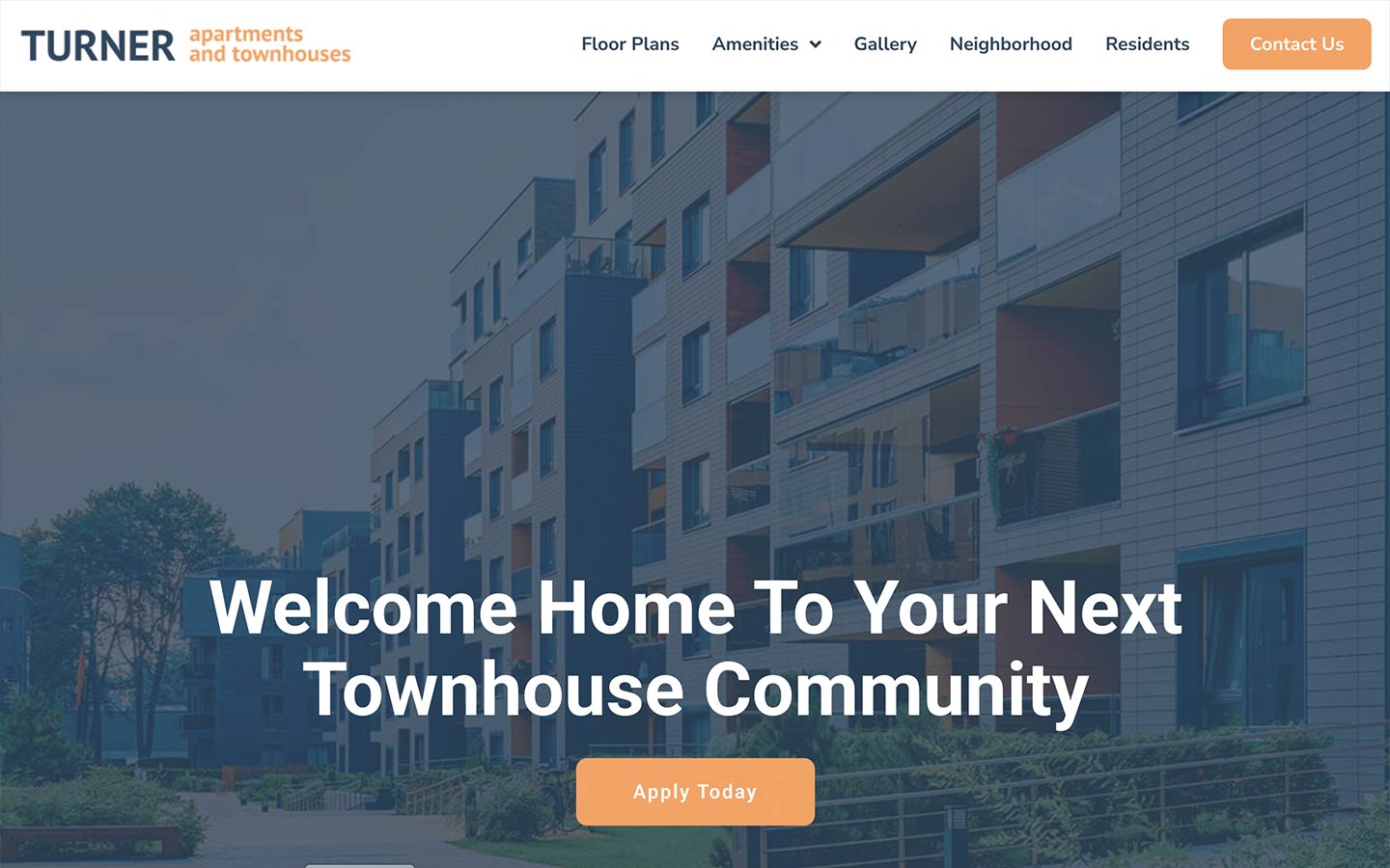 Turner website template preview
