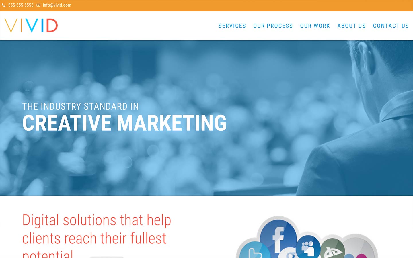 Vivid website template preview