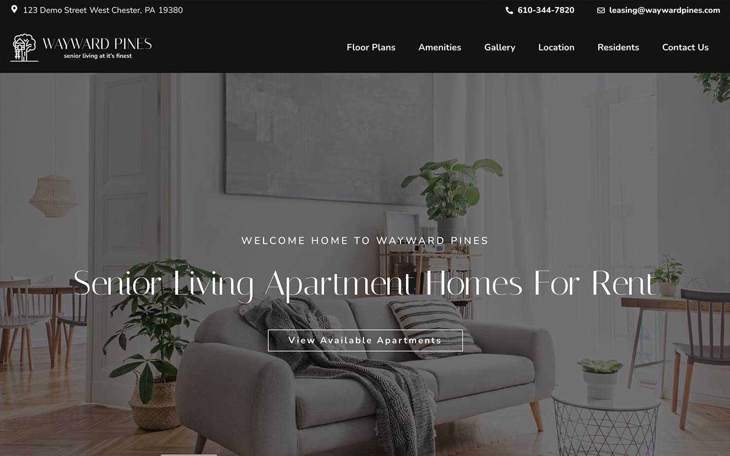 Wayward Pines website template preview