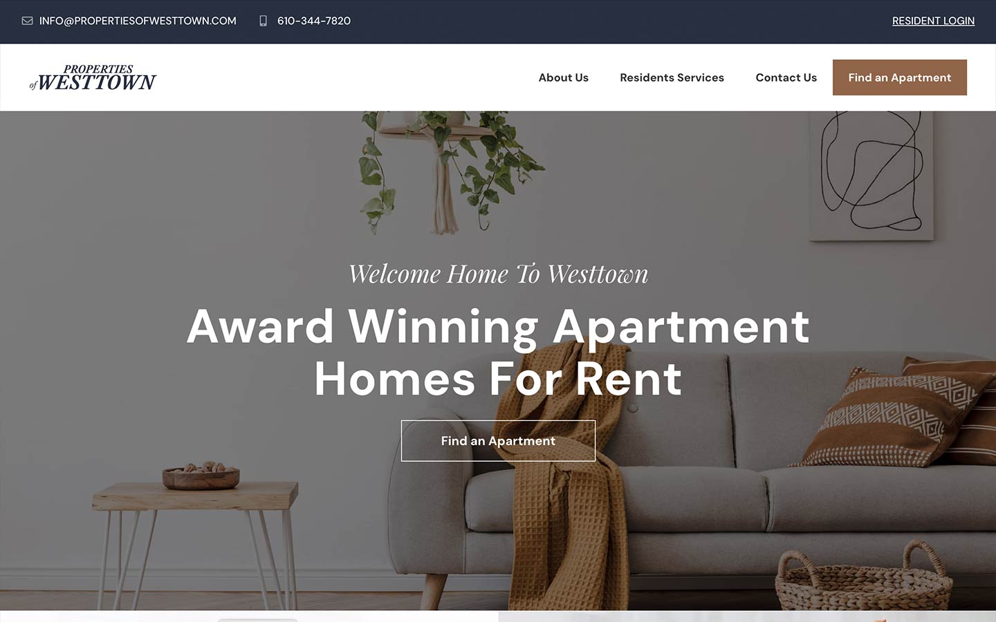 West Town website template preview